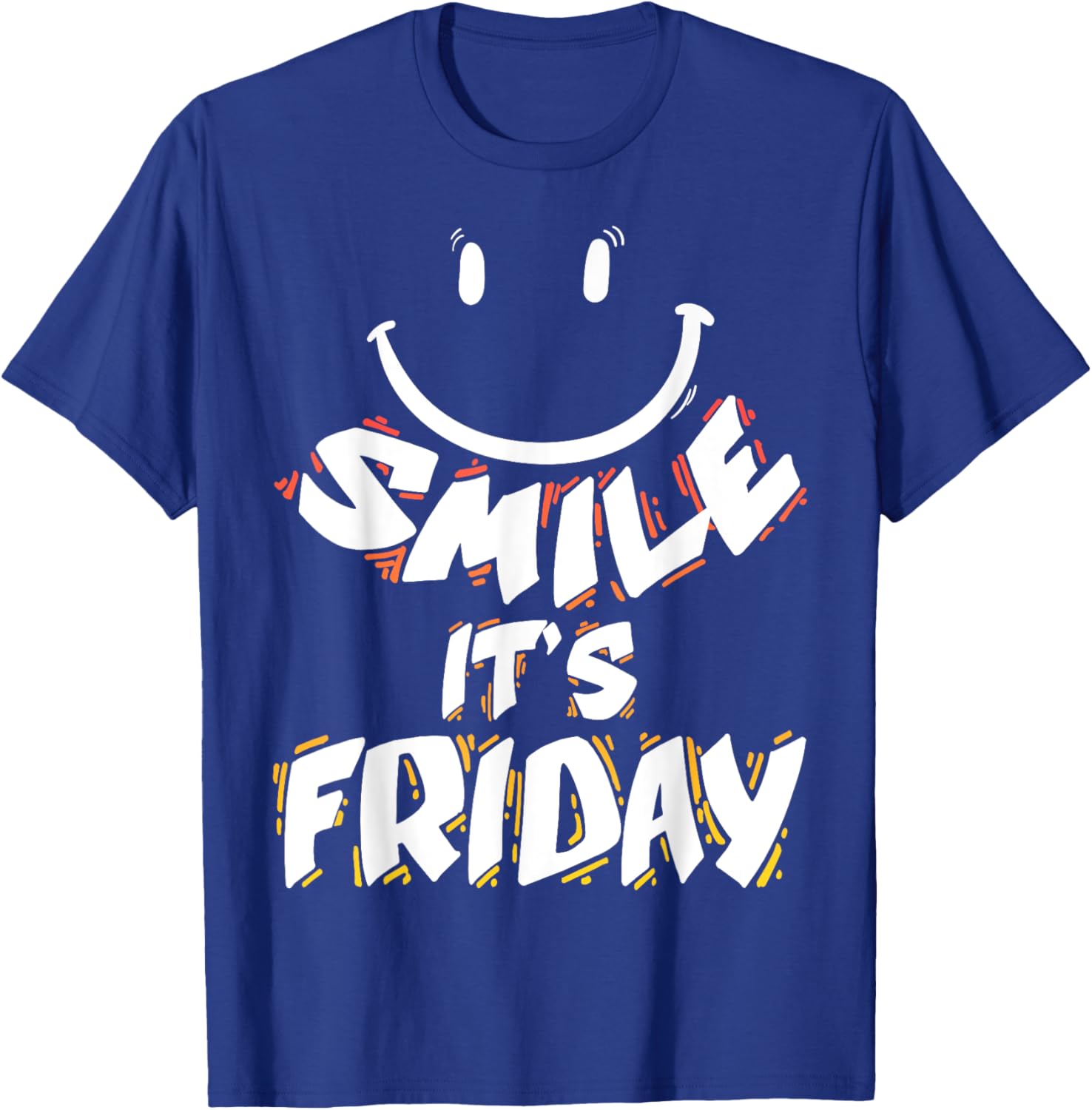 Smile It's Friday Happy Friday Gift Weekend Kids Men Women T-Shirt - T-Shirt | Royal