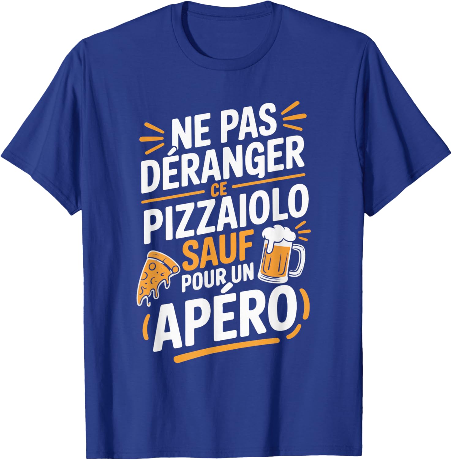 Pizzaiolo Men's Aperitif Humour Gift Pizza Funny Beer T-Shirt - T-Shirt | Royal