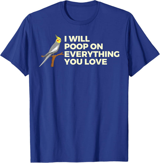 Cockatiel Art Women Cockatoo Bird Cockatiel Lover T-Shirt - T-Shirt | Royal