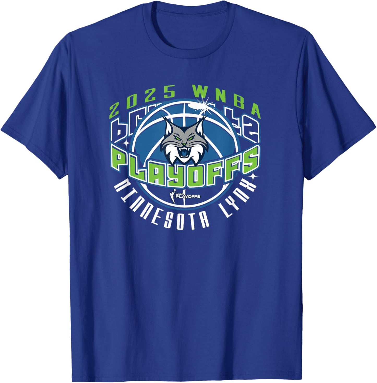 WNBA Official Minnesota Lynx 2025 Playoffs Award Tour T-Shirt - T-Shirt | Royal