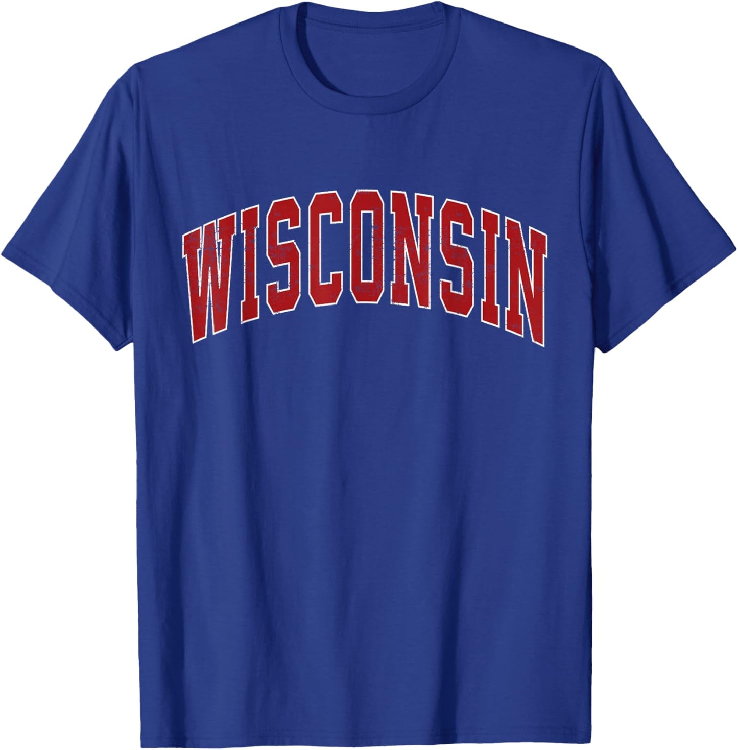 Wisconsin WI Vintage Red Style Gifts Men Women Boy Girl T-Shirt - T-Shirt | Royal