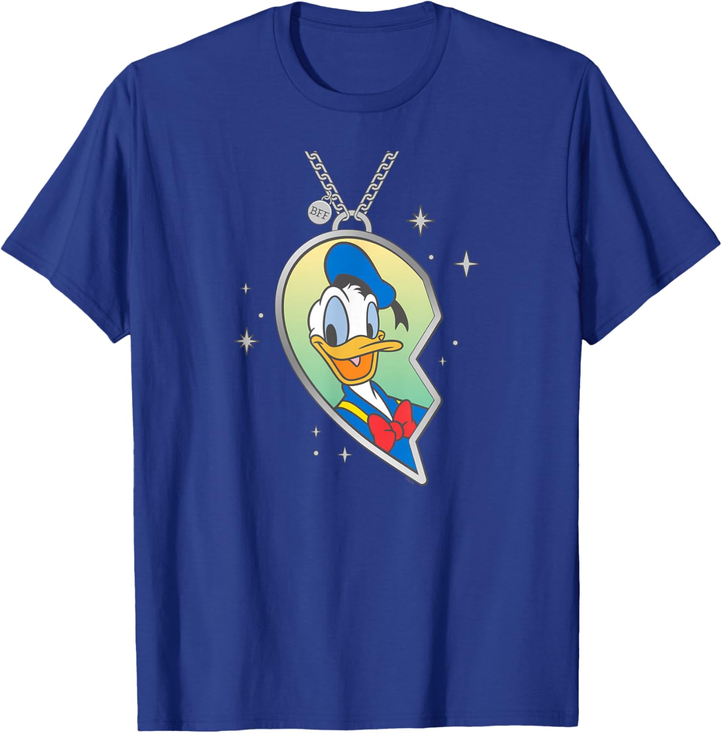 Disney BFF Best Friends Matching Heart Necklace Donald Duck T-Shirt - T-Shirt | Royal