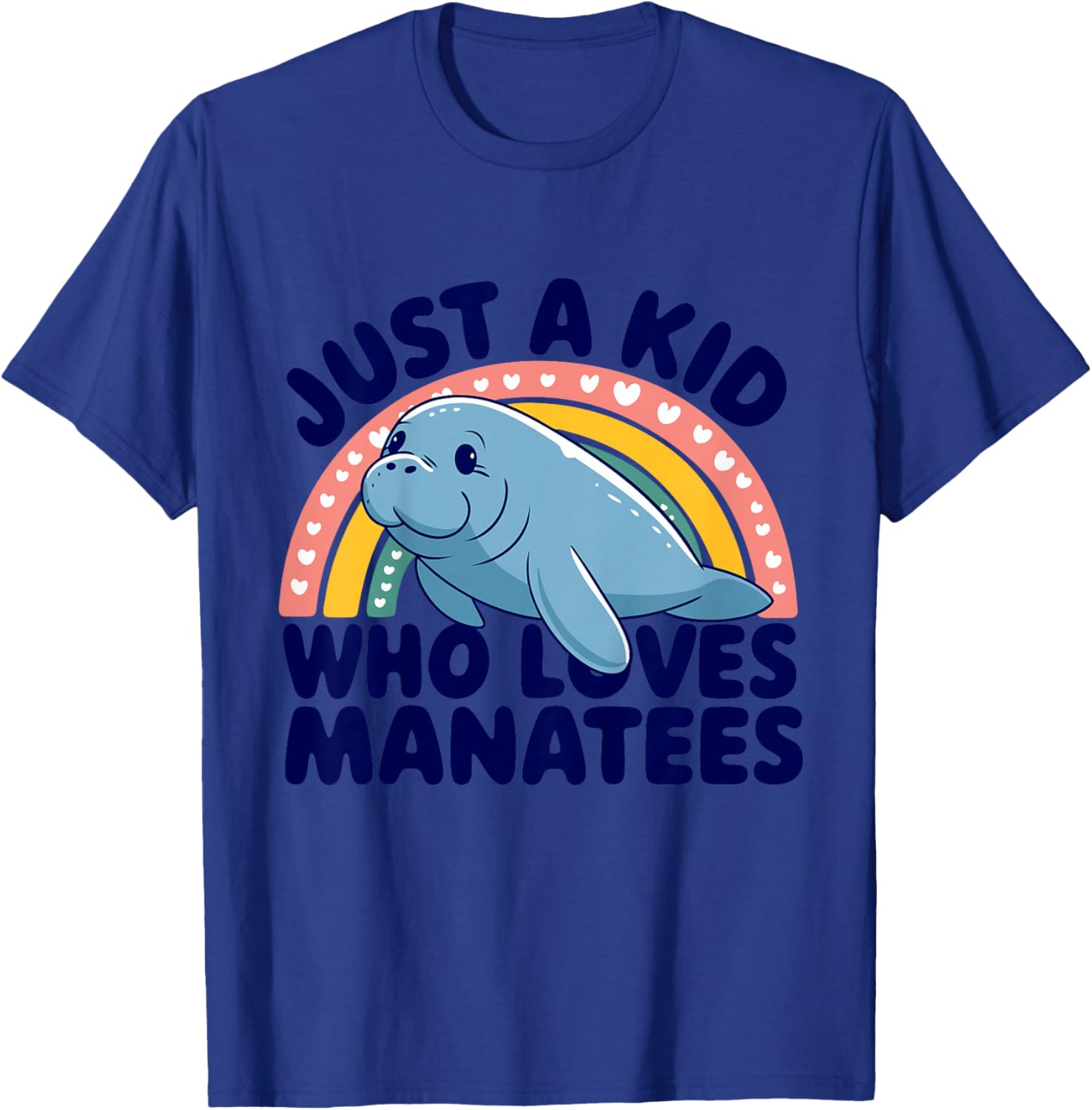 Kids Childrens Manatee Kids T-Shirt - T-Shirt | Royal
