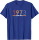 Vintage 1973 Limited Edition 52nd Anniversary Retro 52 Years T-Shirt - T-Shirt | Royal