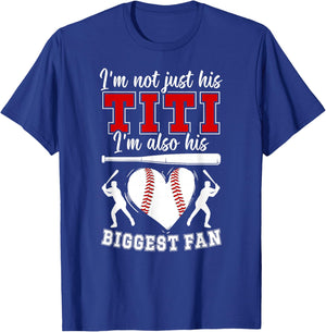 His Biggest Fan Baseball Titi Of A Baseball Player Titi T-Shirt - T-Shirt | Royal