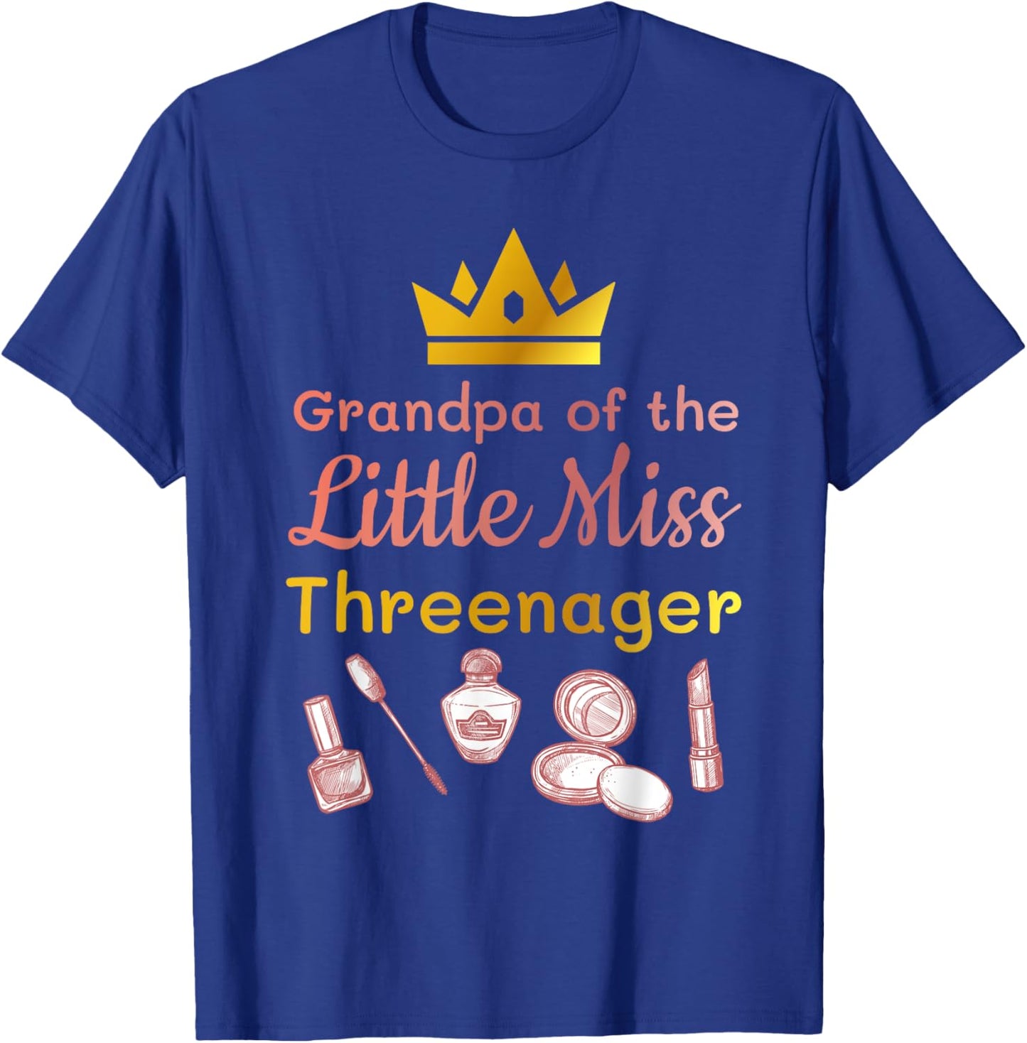 Grandpa of the Miss Threenager Spa 3rd Birthday Party T-Shirt - T-Shirt | Royal