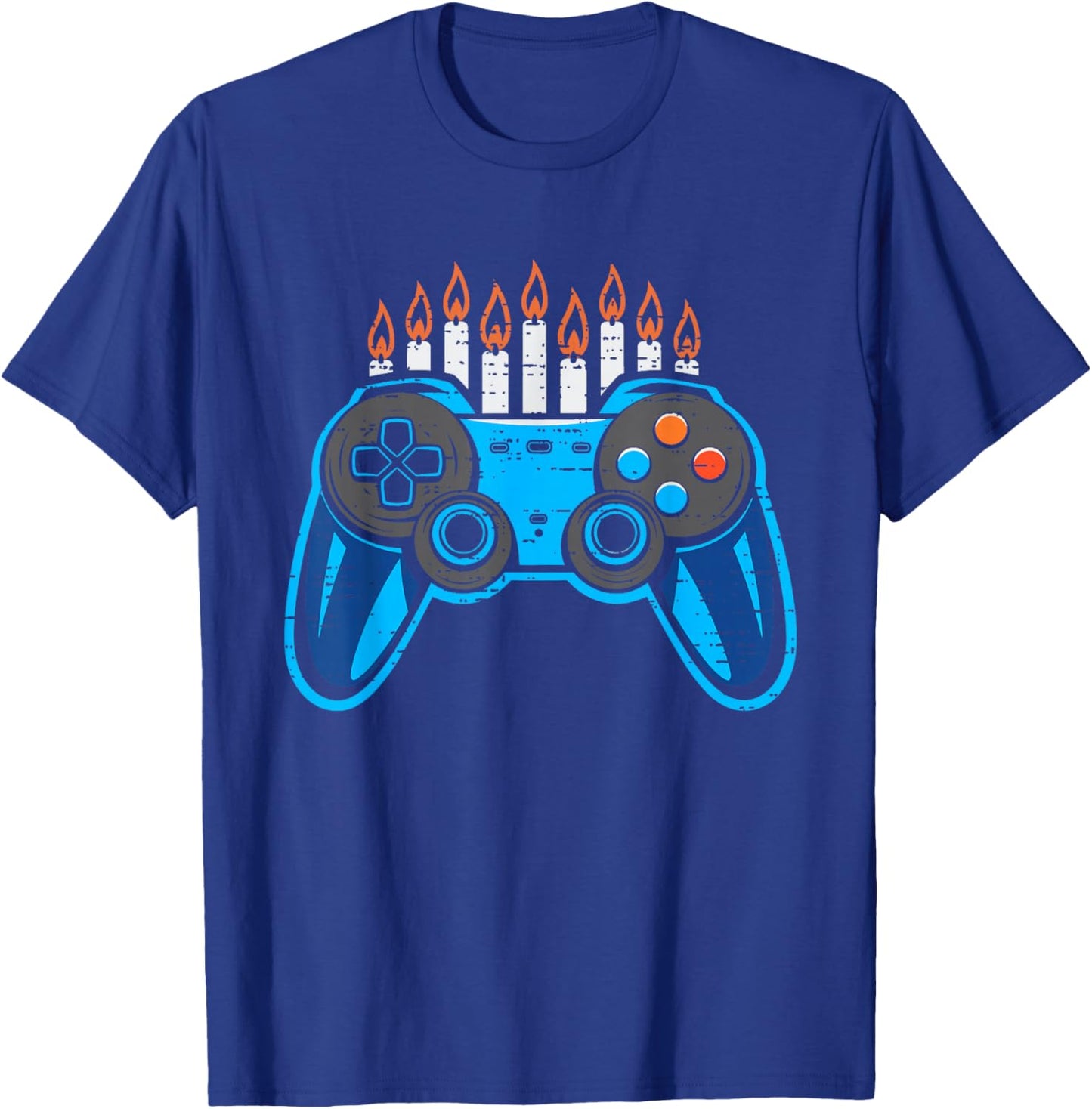 Hanukkah Video Game Chanukah Jewish Gamer Boys Kids T-Shirt - T-Shirt | Royal