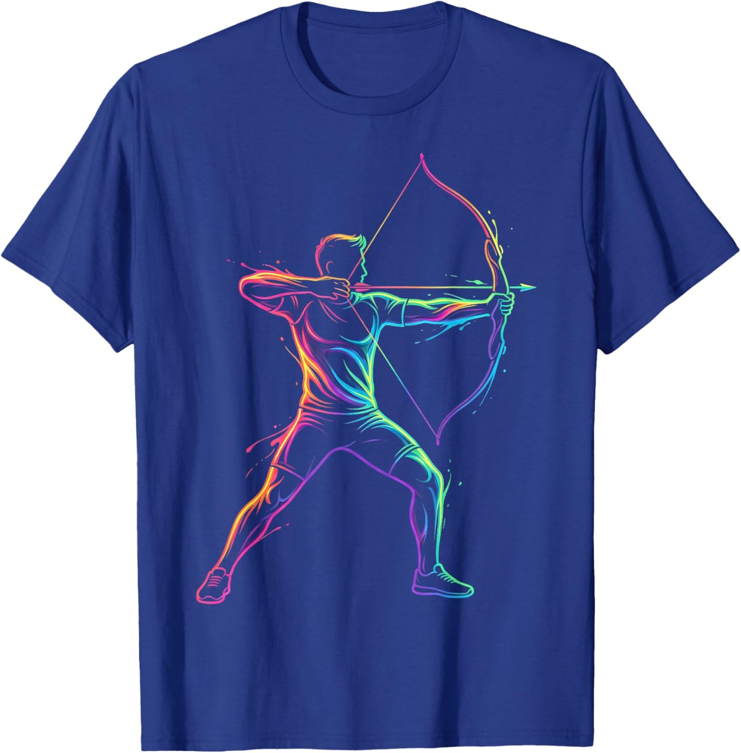 Archery Player Man Child and Boy T-Shirt - T-Shirt | Royal