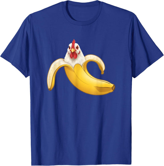 Funny Chicken Lovers Banana Boys Girls Kids T-Shirt - T-Shirt | Royal