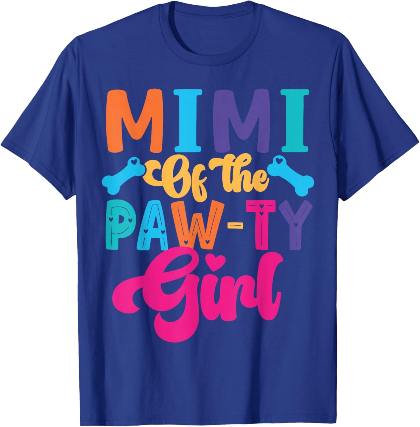 Mimi Of The Birthday Girl Dog Paw Family Matching Party T-Shirt - T-Shirt | Royal