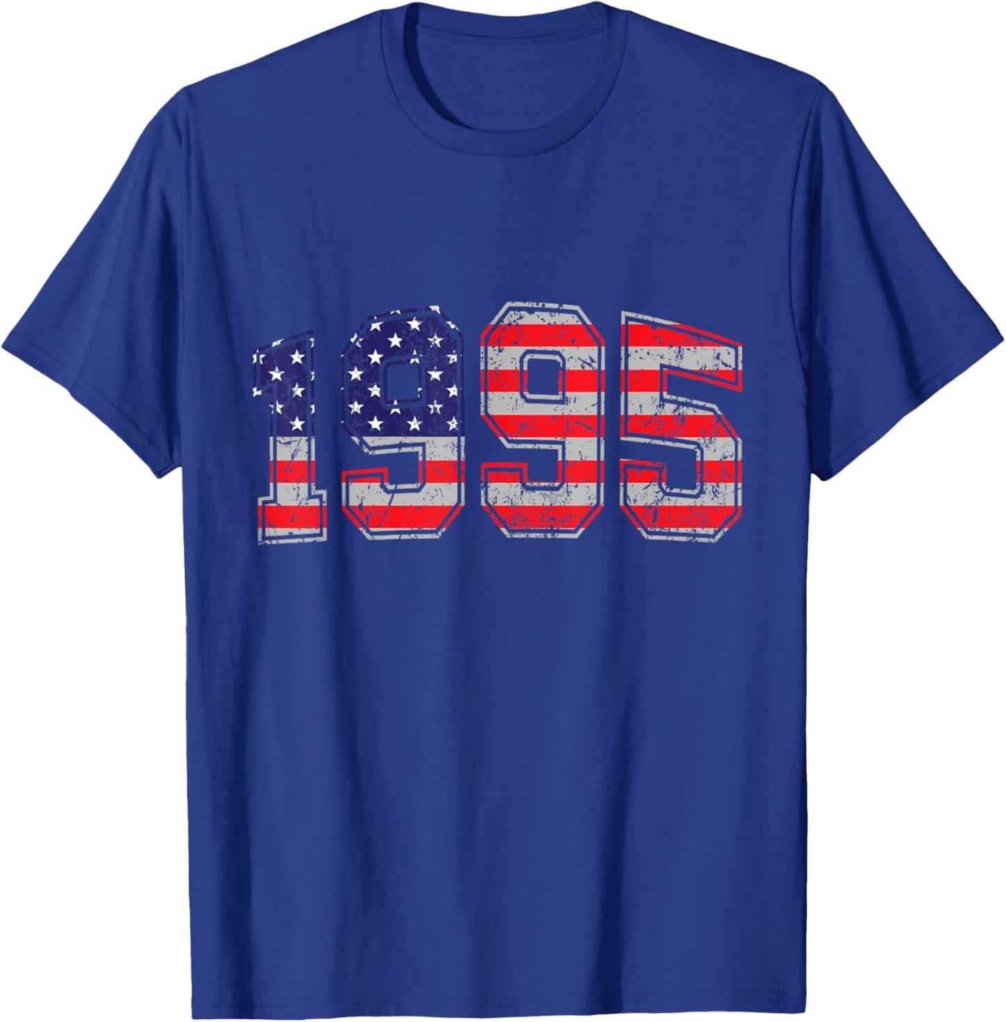 Vintage 1995 29 Years Old American Flag 4th Of July Retro T-Shirt - T-Shirt | Royal