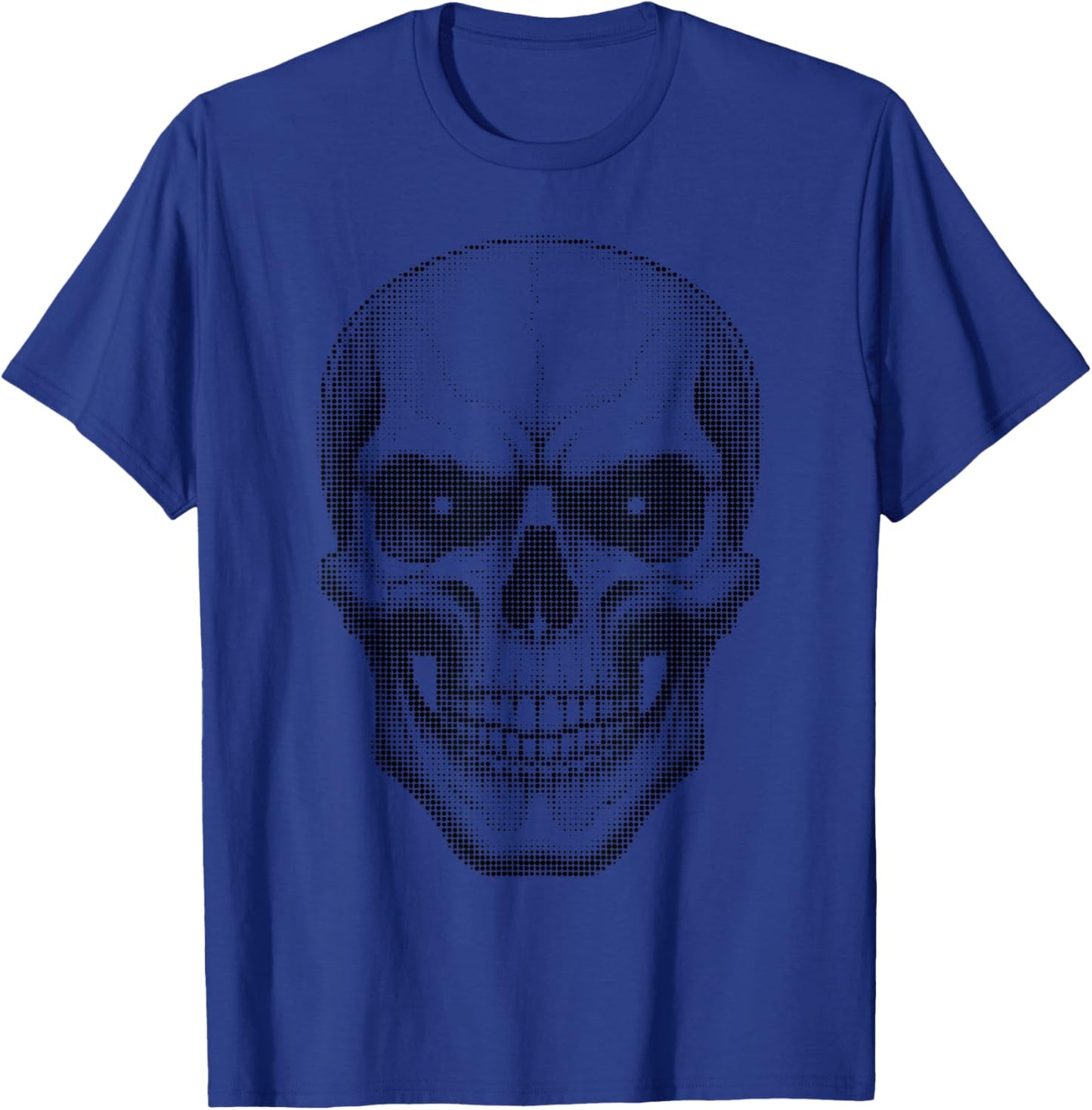 Skull - Edgy Gothic Punk Biker Design T-Shirt - T-Shirt | Royal