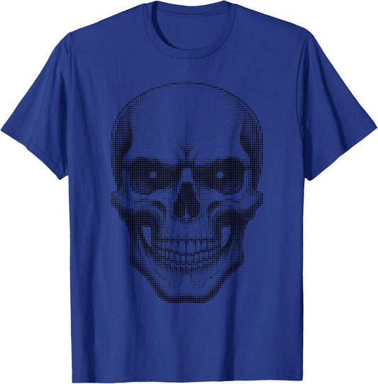 Skull - Edgy Gothic Punk Biker Design T-Shirt - T-Shirt | Royal