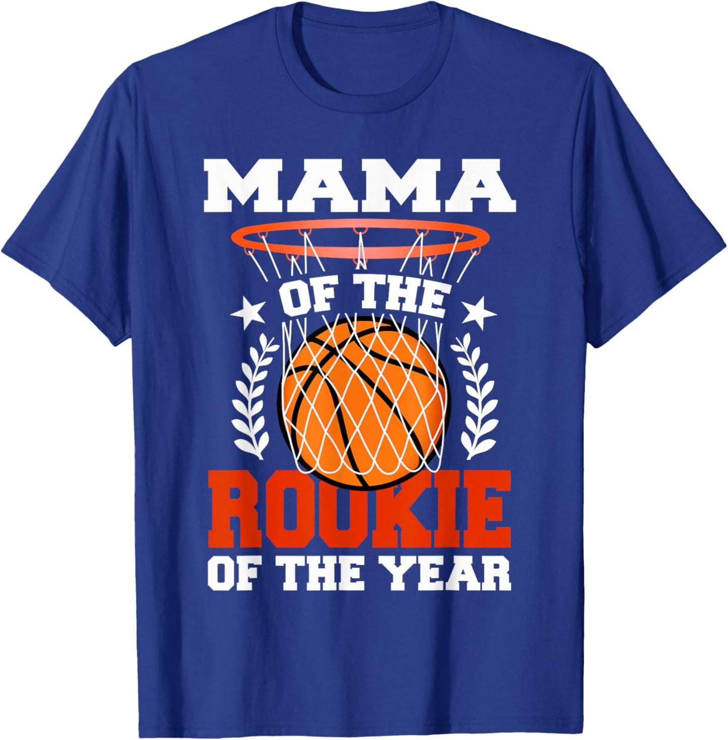 Mama Of Rookie 1st Basketball Birthday Party Theme Matching T-Shirt - T-Shirt | Royal