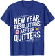 Funny New Year Resolutions Are For Quitters Donut Whisky T-Shirt - T-Shirt | Royal