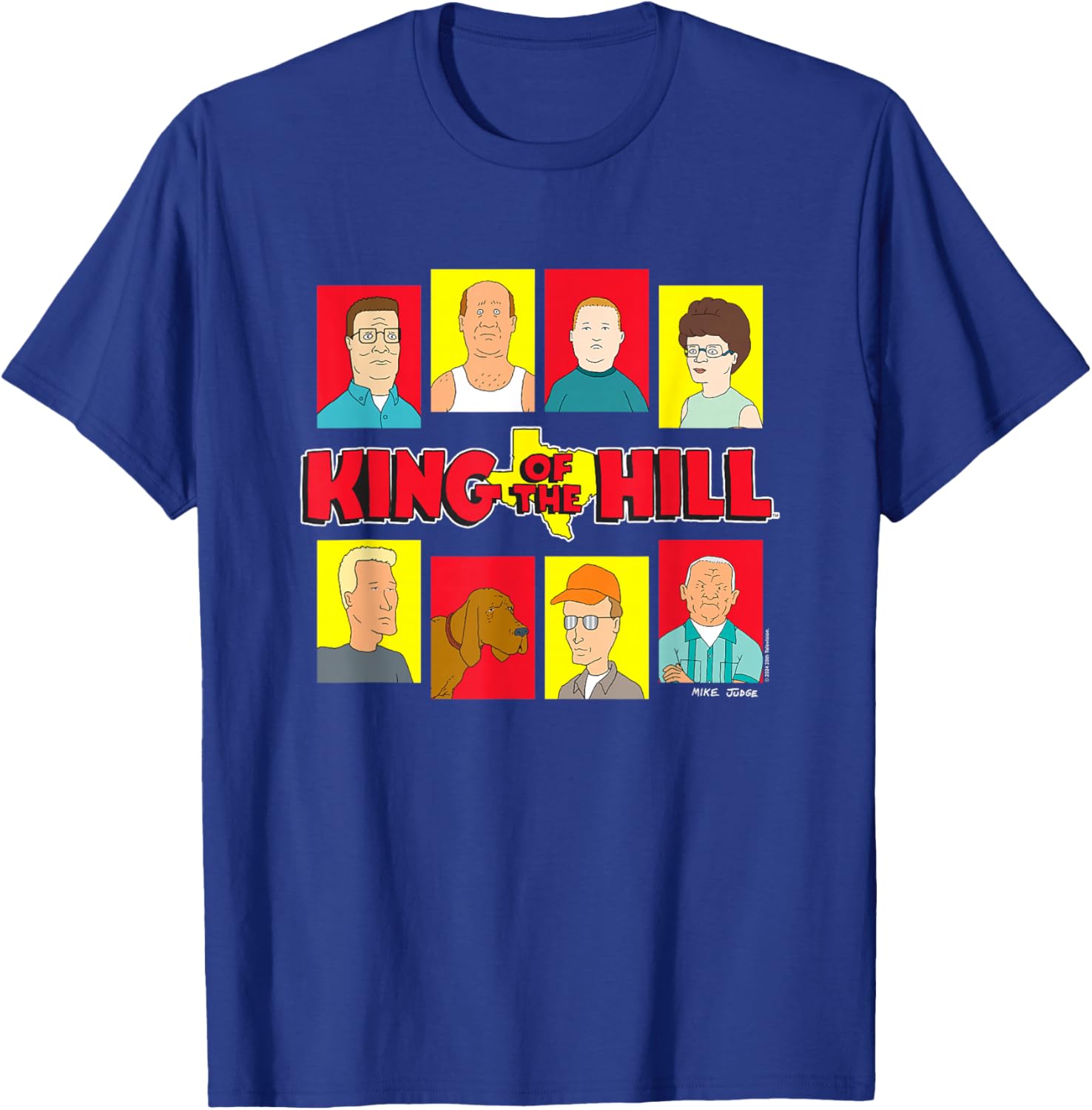 King of The Hill Iconic Characters Group Shot Big Portraits T-Shirt - T-Shirt | Royal