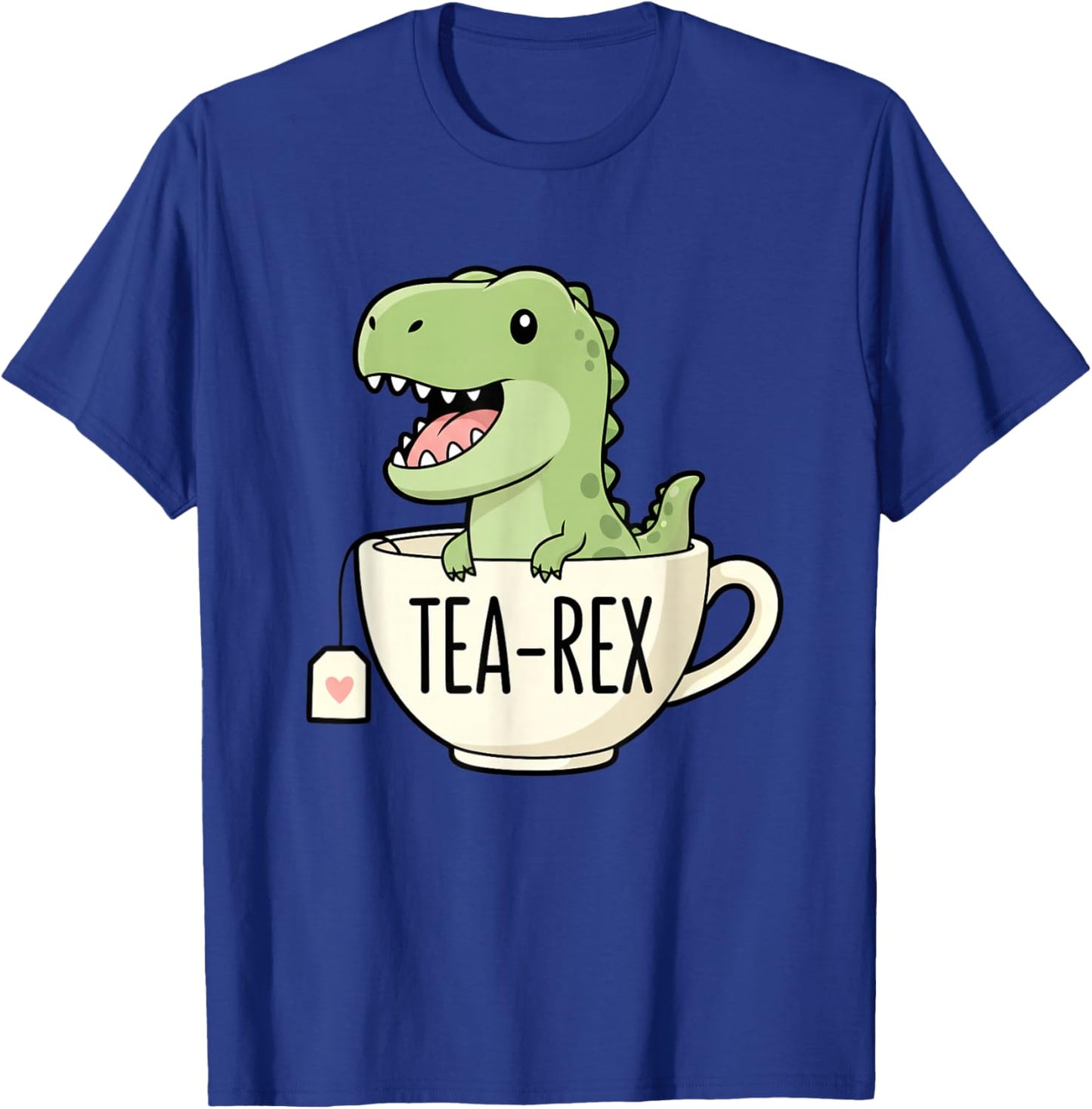 Tea Rex Dinosaur Funny Cartoon T-Shirt - T-Shirt | Royal