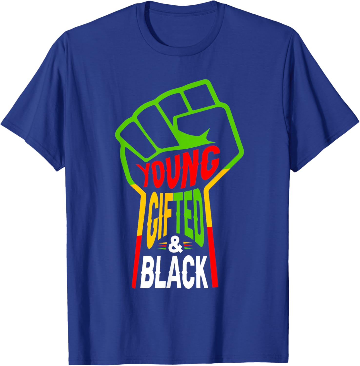 Juneteenth Young Gifted Afro African Black Boy Kids Youth T-Shirt - T-Shirt | Royal