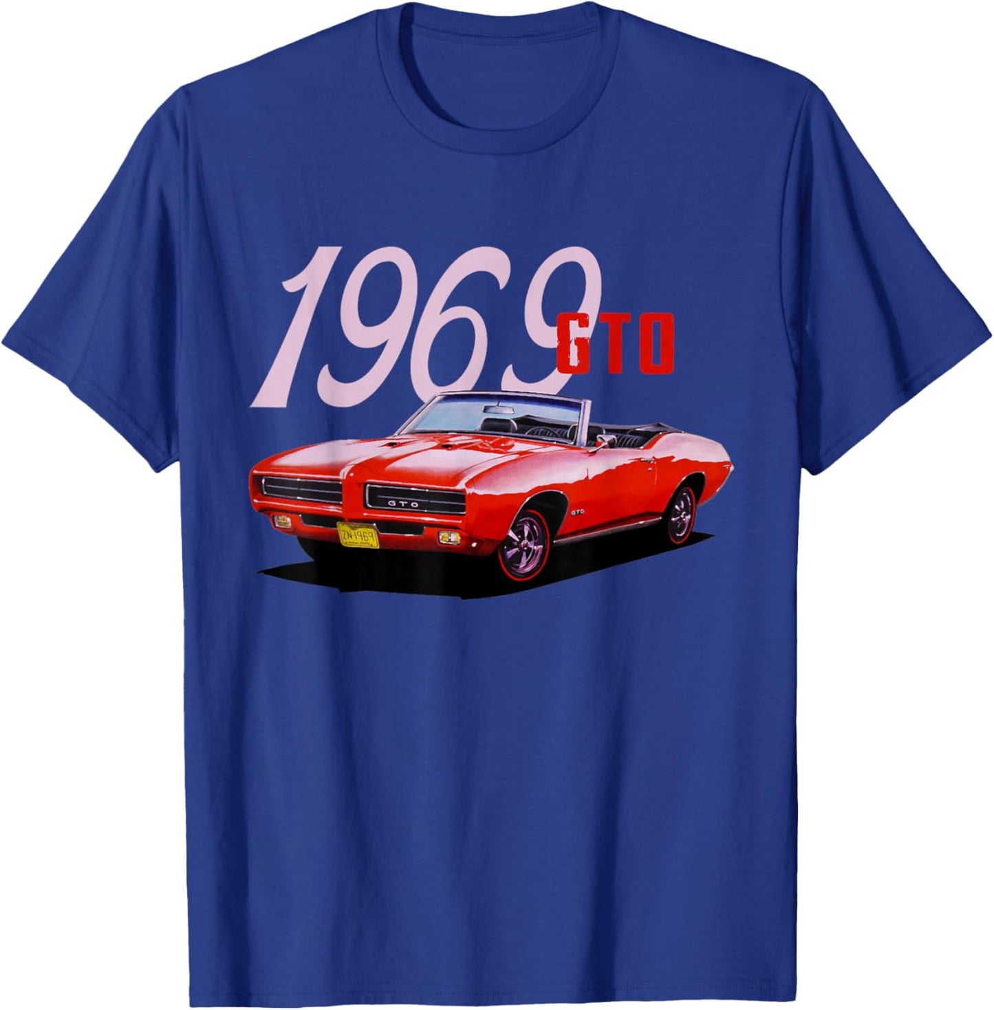 1969 69 GTO Classic Car Old School Muscle Car T-Shirt - T-Shirt | Royal