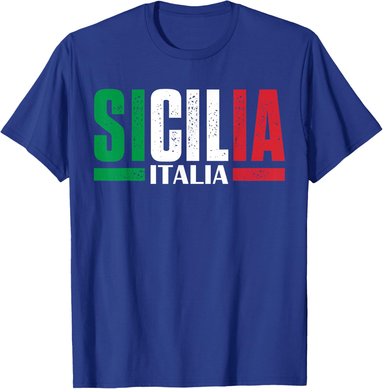 Sicilia Italia Flag Sicily Italy Sicilian T-Shirt - T-Shirt | Royal