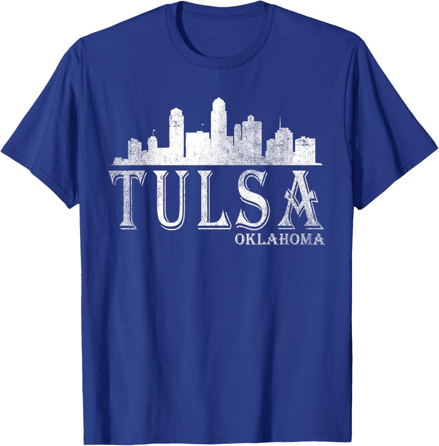Tulsa Oklahoma OK | Skyline T-Shirt - T-Shirt | Royal