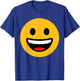 Funny Emoticon Grinning Face Happy T-Shirt - T-Shirt | Royal