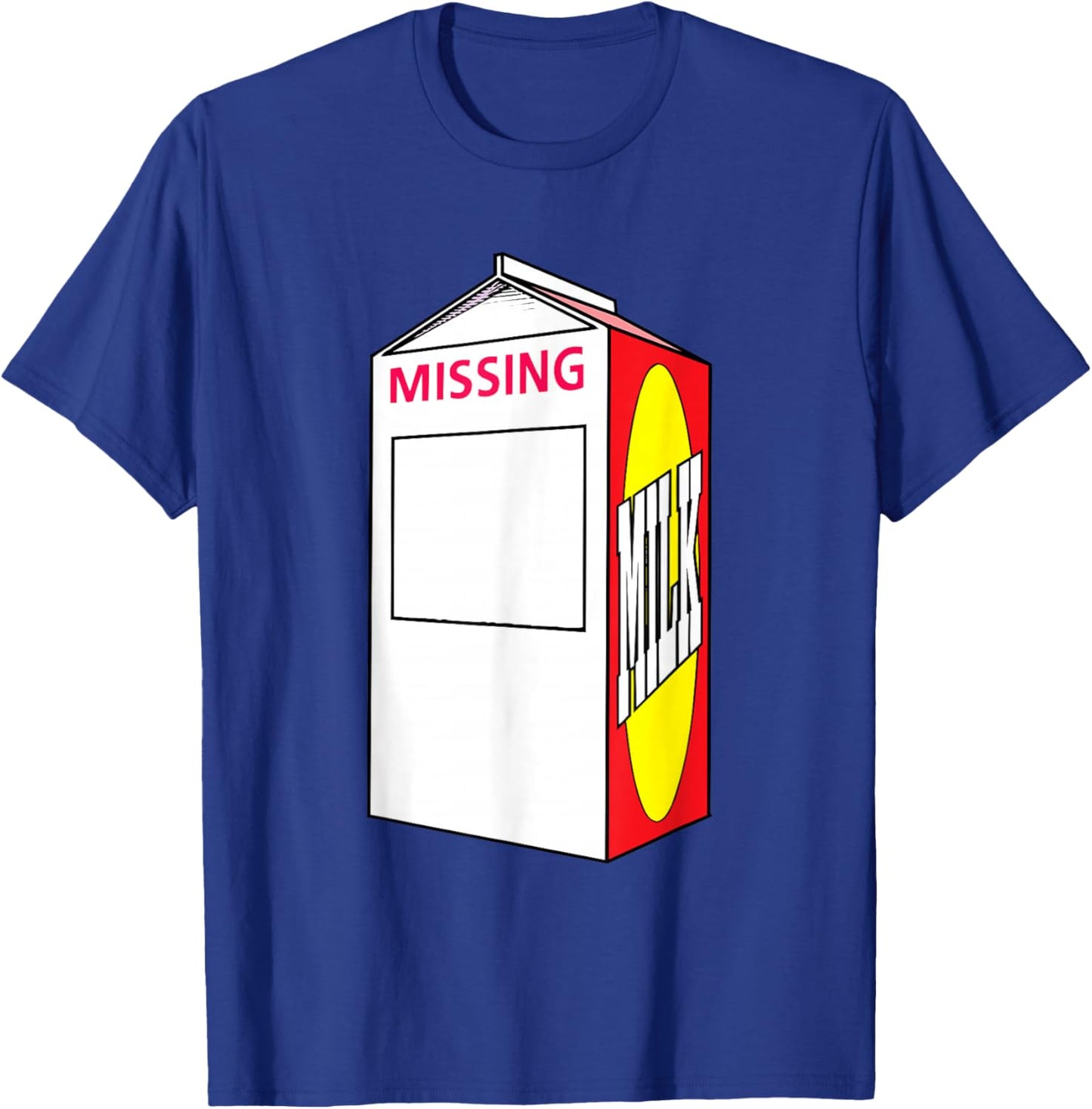 Missing Person milk Carton T-Shirt - T-Shirt | Royal