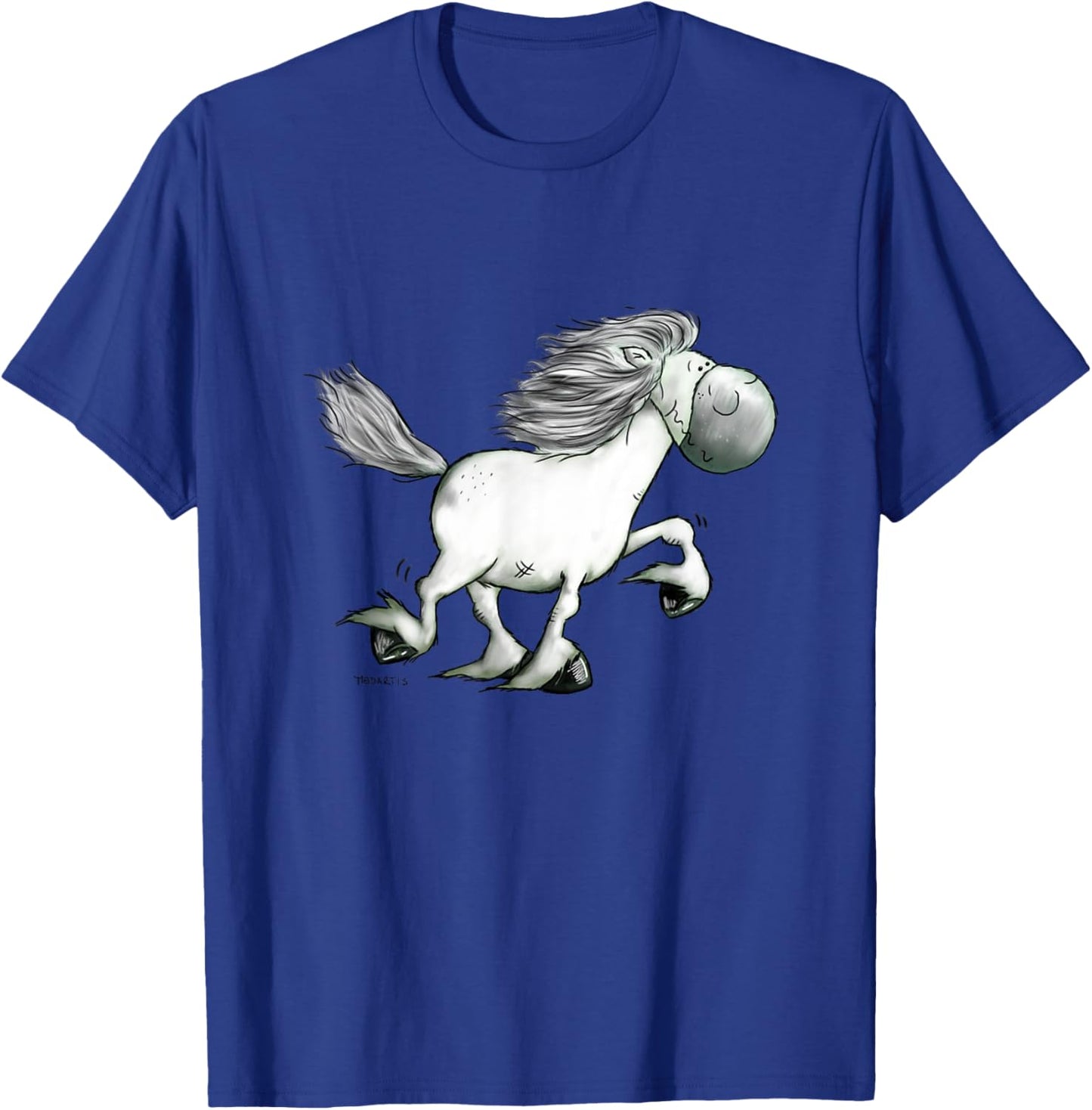 Funny Icelandic Horse Cartoon Gaited Horses Horseback Rider T-Shirt - T-Shirt | Royal