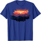 Mountain, Nature Trees and Sunset T-Shirt - T-Shirt | Royal