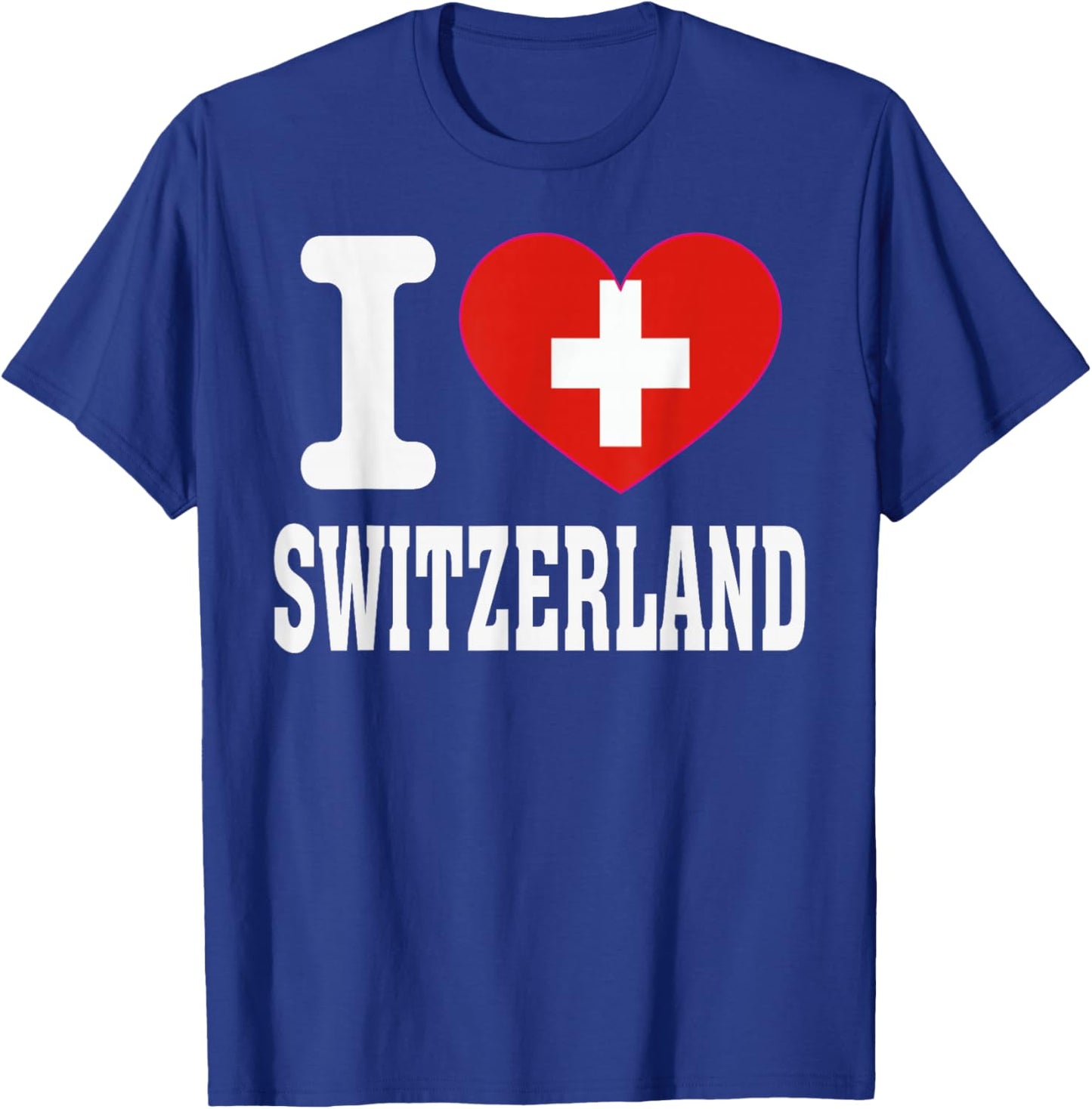 I Love Switzerland Heart Souvenir Lovers Pride Travel T-Shirt - T-Shirt | Royal