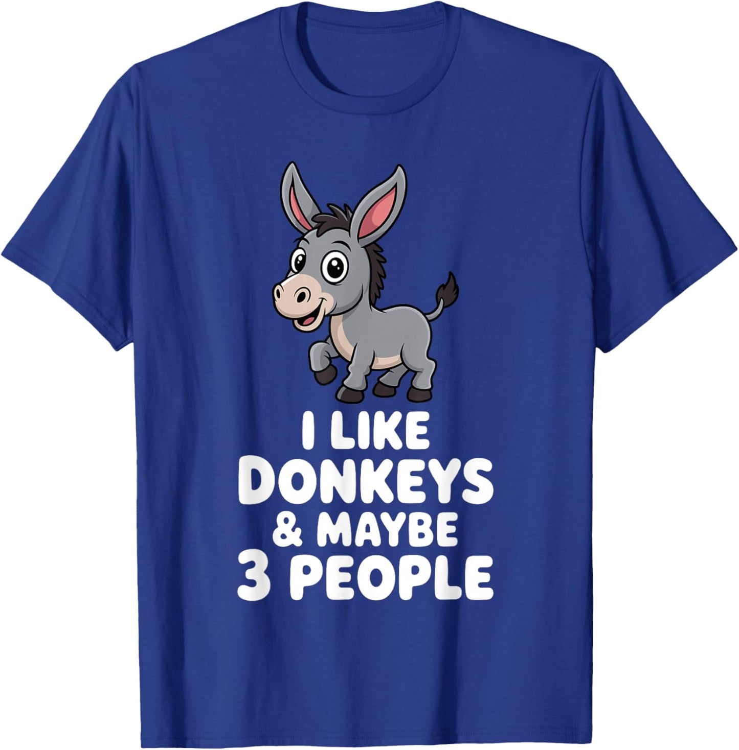 Cute Donkey Design Women Pet Animal Donkey Lovers T-Shirt - T-Shirt | Royal