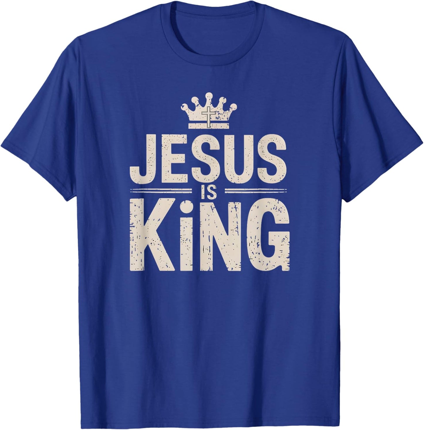 Faithful Inspirational Spiritual Jesus Belief Jesus Is King - Faith Christian T-Shirt - T-Shirt | Royal