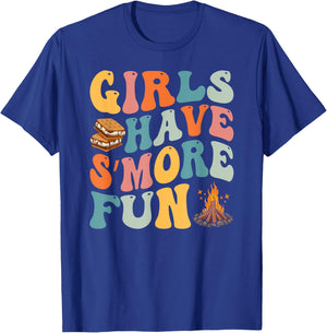 Funny Smores Camping Girls Have Smore Fun Camper Glamping T-Shirt - T-Shirt | Royal
