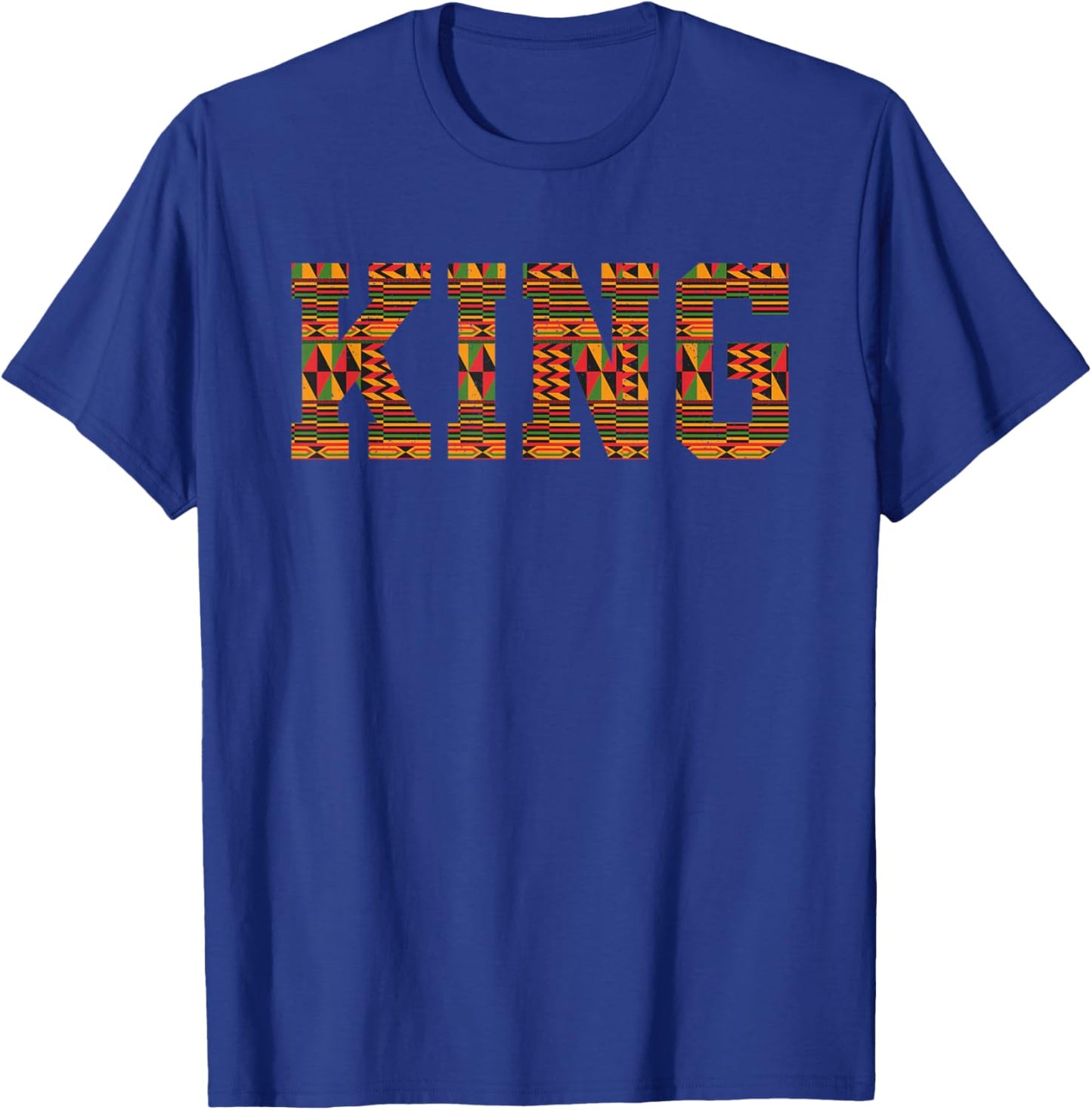African King Art For Boys Men Afro Kente Cloth African Print T-Shirt - T-Shirt | Royal