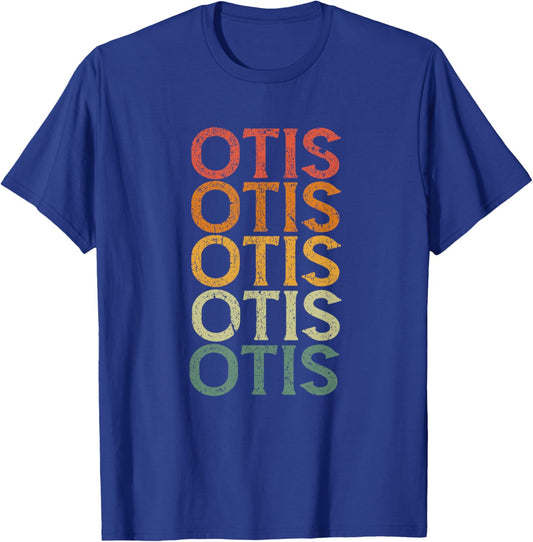 Retro Custom First Name Otis T-Shirt - T-Shirt | Royal