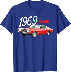 1969 69 Fairlane Classic Car T-Shirt - T-Shirt | Royal