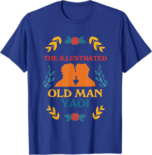 The Illustrated Old Man Yaoi Vintage Design T-Shirt - T-Shirt | Royal