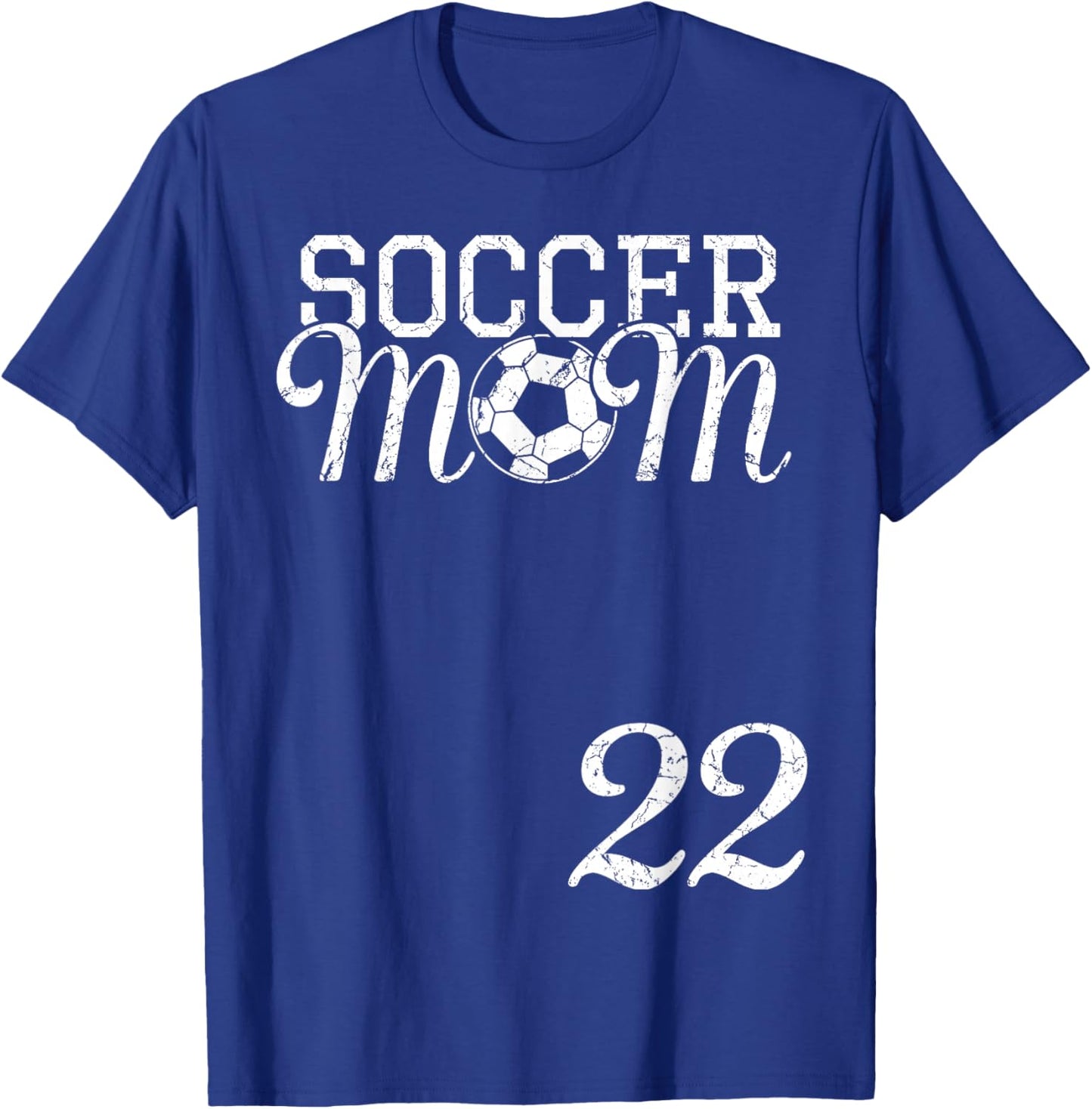 Soccer Mom Jersey Number 22 Favorite Player #22 Team T-Shirt - T-Shirt | Royal