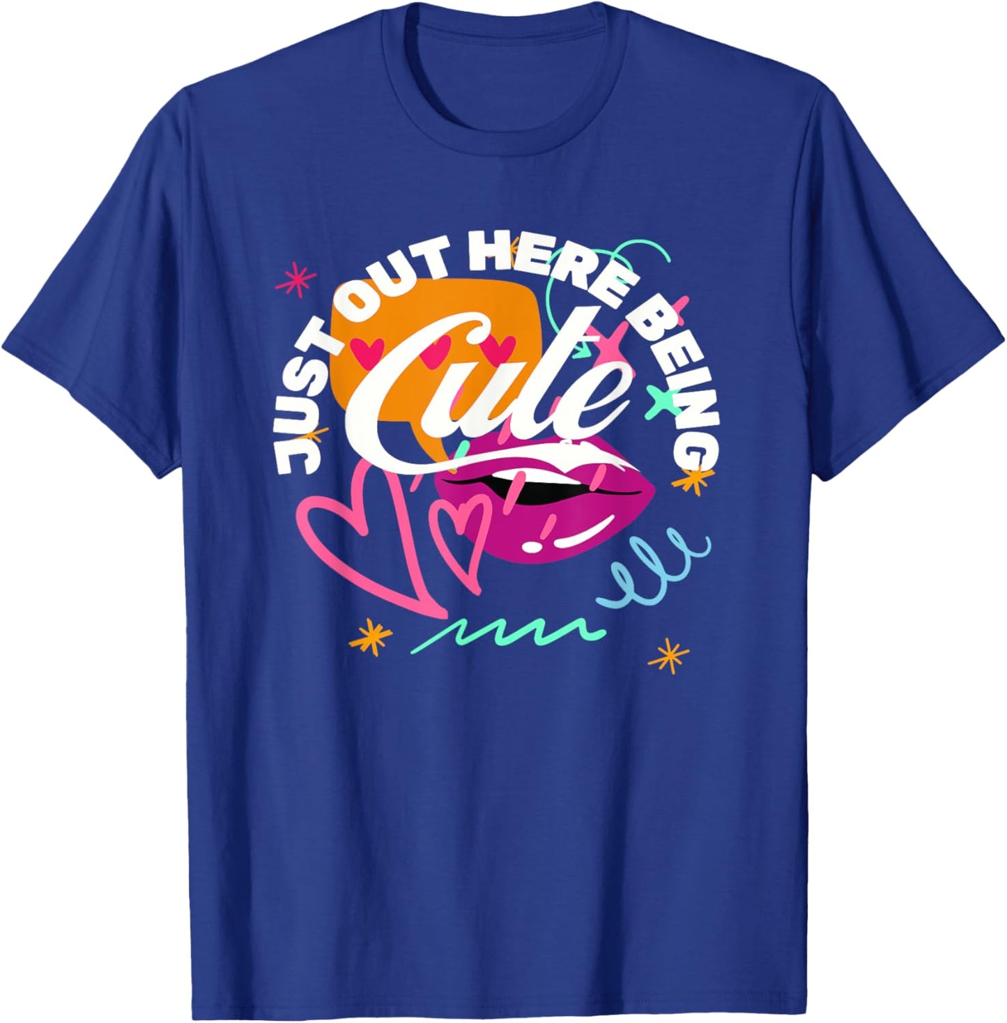 Funny Just Out Here Being Cute - Men T-Shirt - T-Shirt | Royal