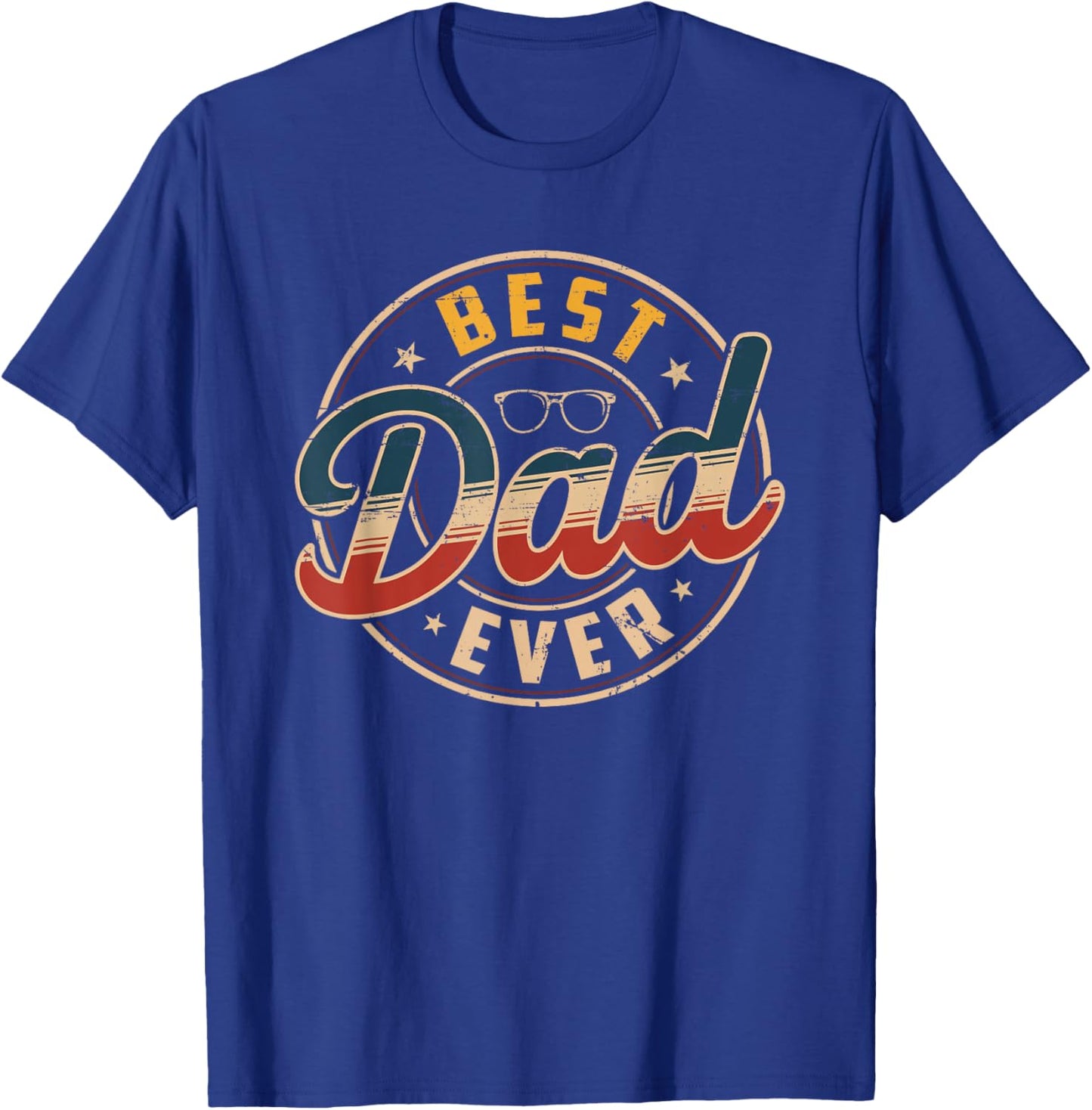 Retro Best Dad Ever Funny Fathers Day Husband Dad Gifts T-Shirt - T-Shirt | Royal