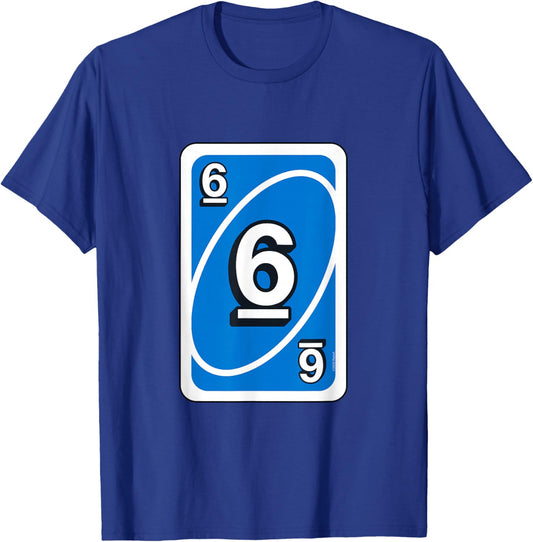 Uno Blue Halloween Card "6" T-Shirt - T-Shirt | Royal