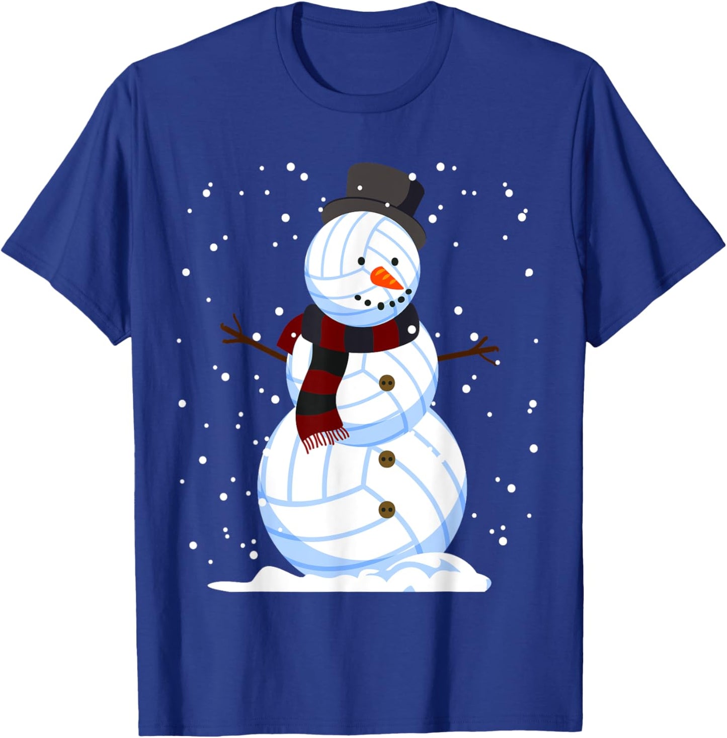 Volleyball Snowman Christmas Design For Player Boys Girls T-Shirt - T-Shirt | Royal
