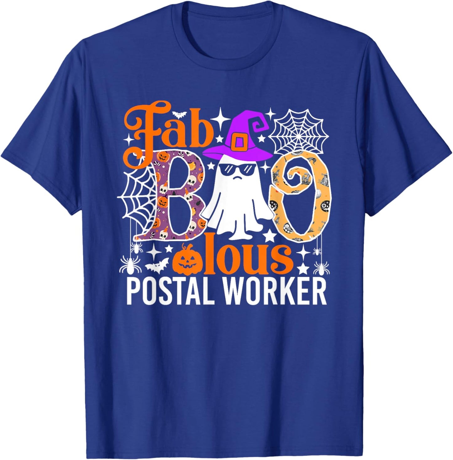 Fab Boo Lous Postal Worker Funny Halloween Costume T-Shirt - T-Shirt | Royal