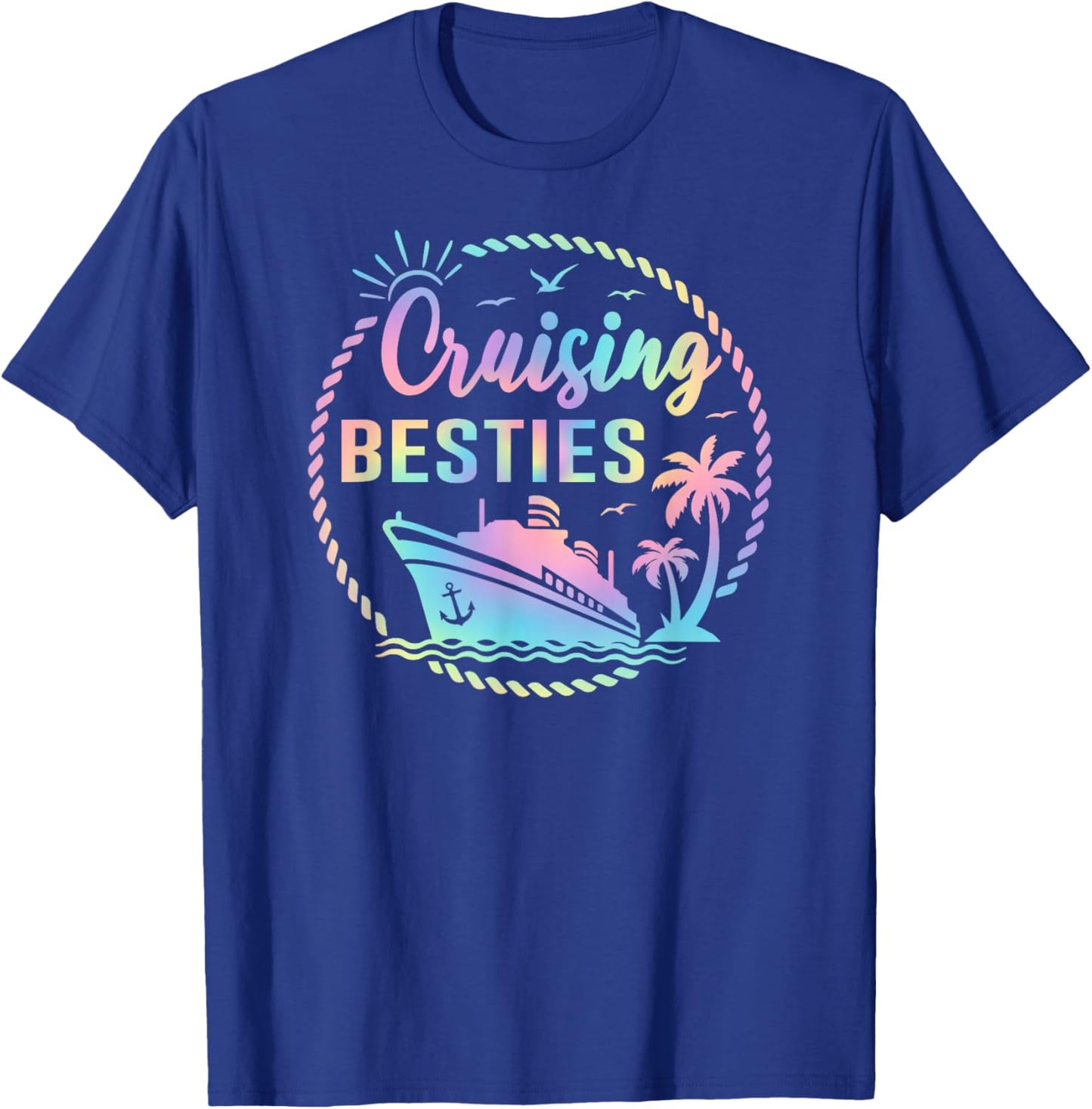 Cruising Besties Friends Cruise Besties Gone Cruising Trip T-Shirt - T-Shirt | Royal