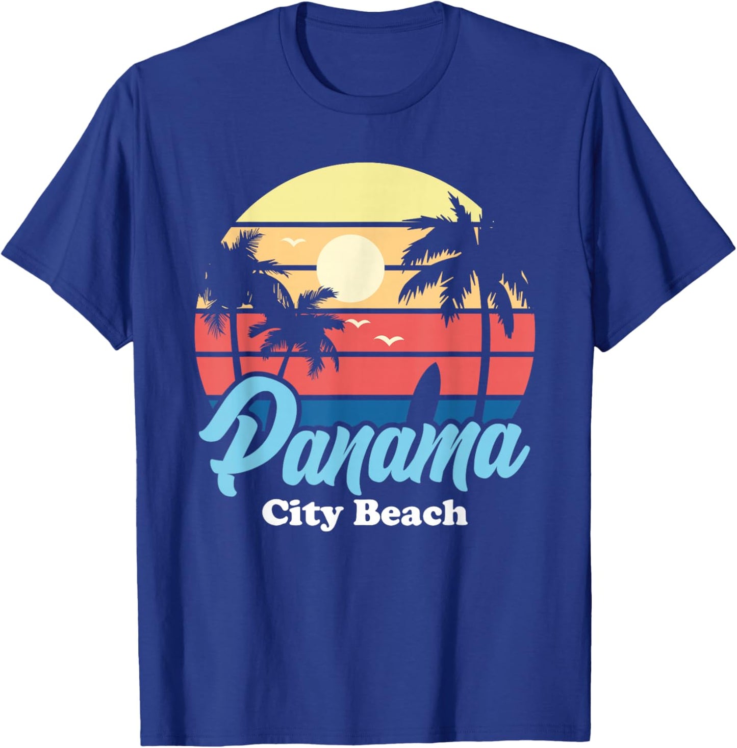 Panama City Beach Surfer Surfing Souvenir Retro T-Shirt - T-Shirt | Royal