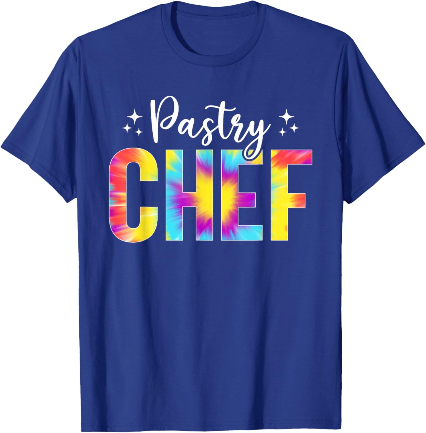 Tie Dye Pastry Chef , Men & Chefs - Black, Small, Short Sleeve, Classic Fit, Cotton 65%, Polyester 35% T-Shirt - T-Shirt | Royal