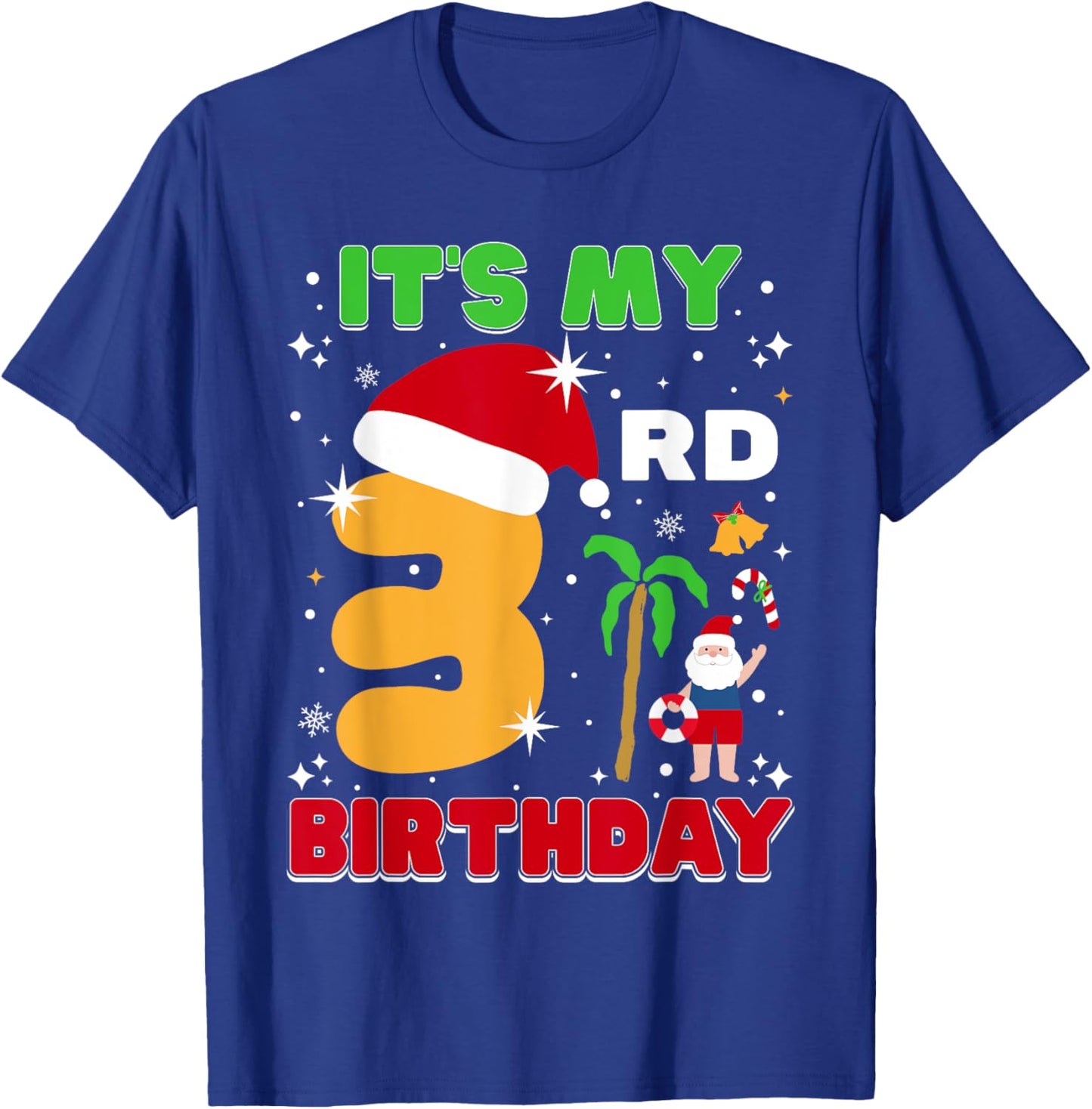 It's My 3rd Birthday Summer Xmas 3 Years Old Kids Girls Boys T-Shirt - T-Shirt | Royal