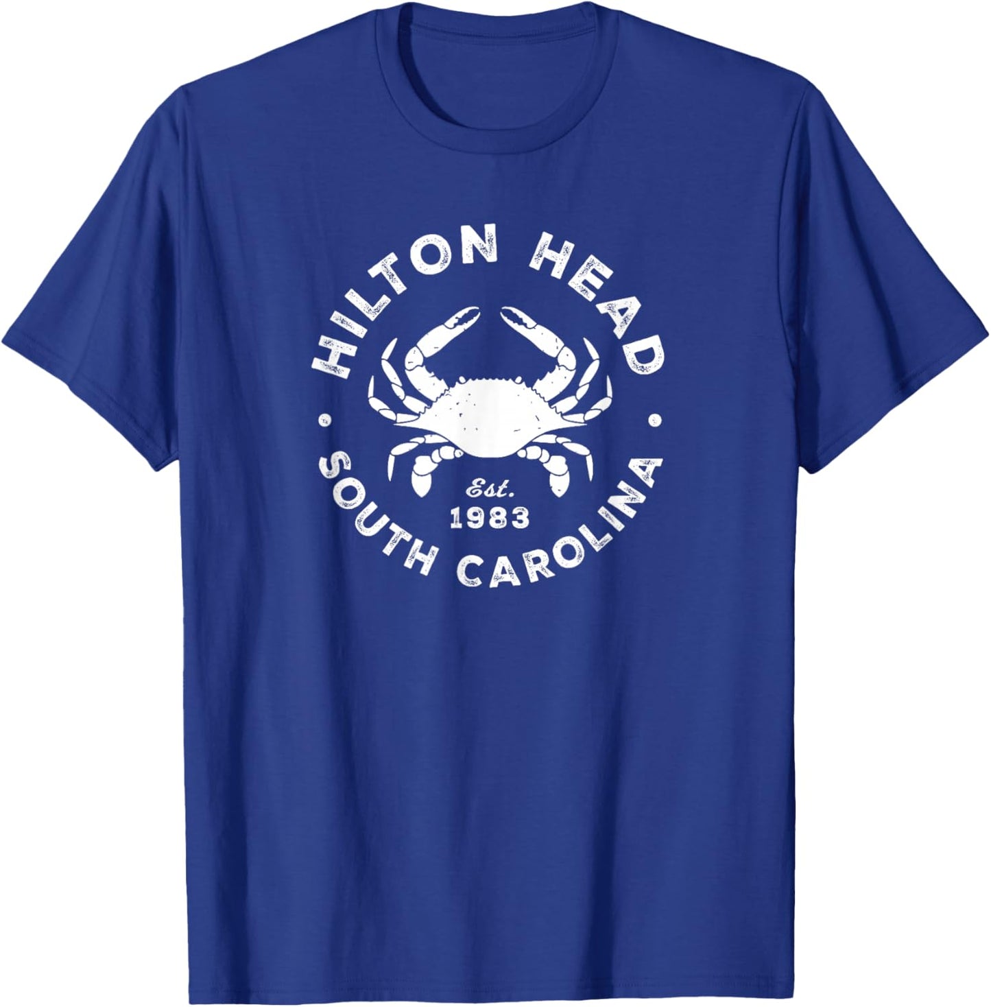 Vintage Hilton Head Island SC South Carolina Crab Souvenir T-Shirt - T-Shirt | Royal