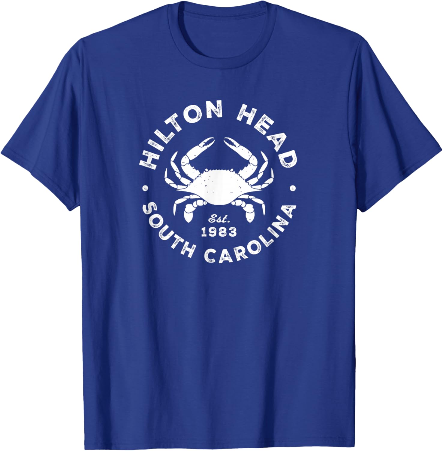 Vintage Hilton Head Island SC South Carolina Crab Souvenir T-Shirt - T-Shirt | Royal