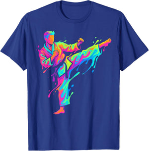 Karate Karate Player Children Boys T-Shirt - T-Shirt | Royal